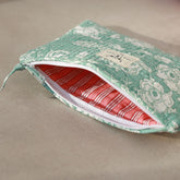 Make-up tasje mint flower
